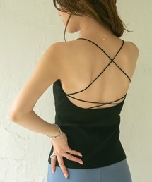 rectangle | カップ付バックオープンクロスキャミ(キャミソール)
