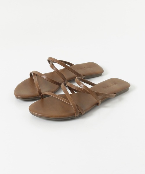 URBAN RESEARCH Sonny Label（アーバンリサーチサニーレーベル）の「アシンメトリーラインサンダル（サンダル・レディース・ブラウン/ブラック/アイボリー・MEDIUM/LARGE/SMALL）」の4枚目の写真