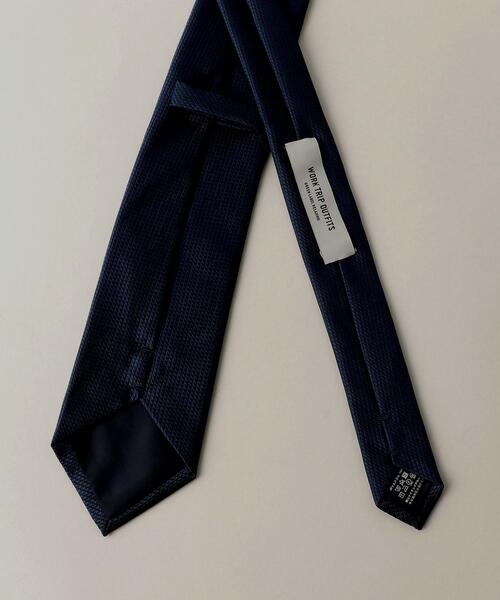 WORK TRIP OUTFITS GREEN LABEL RELAXING（ワークトリップアウトフィッツグリーンレーベル リラクシング）の「＜ 機能 / 洗濯機洗い可 ＞ WTO PE ウォッシャブル② ソリッド ネクタイ（ネクタイ・メンズ・ベージュ/ネイビー/グレー/ワインレッド・FREE）」の6枚目の写真