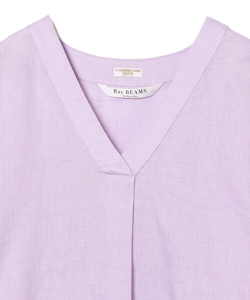 Ray BEAMS（レイビームス）の「Ray BEAMS / リネン コクーン Vネック シャツ（シャツ/ブラウス・レディース・ホワイト/ブラック/ラベンダー・ONE SIZE）」の21枚目の写真