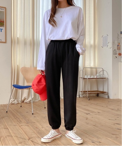 SONA（ソナ）の「SONYUNARA バンディング神ジョガーパンツ（スウェットパンツ・レディース・ブラック/グレー・150/160）」の9枚目の写真