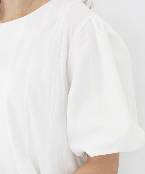 MODE ROBE(モードローブ)の「パフショルダ―ロングワンピース(ワンピース・レディース・ホワイト/ブラック/ブルー・FREE)」の20枚目の写真