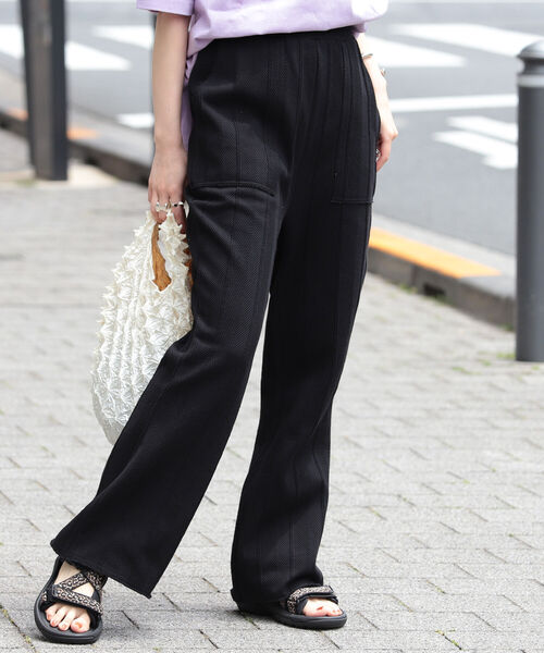 Ray BEAMS（レイビームス）の「Ray BEAMS / ヘリンボーン フレア パンツ（その他パンツ・レディース・ライトグリーン/オフホワイト/ブラック・1/0）」の17枚目の写真