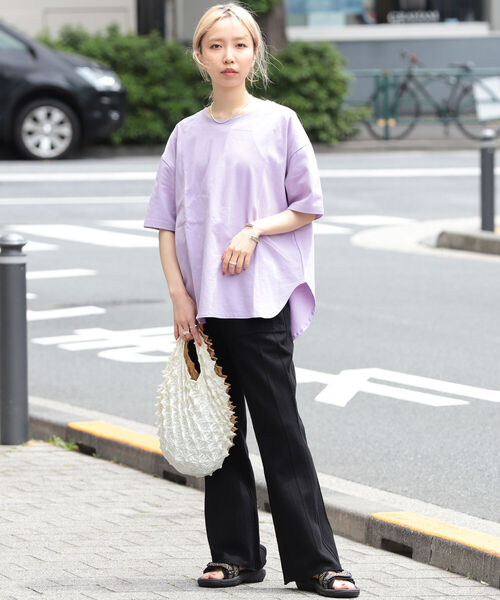 Ray BEAMS（レイビームス）の「Ray BEAMS / ヘリンボーン フレア パンツ（その他パンツ・レディース・ライトグリーン/オフホワイト/ブラック・1/0）」の19枚目の写真