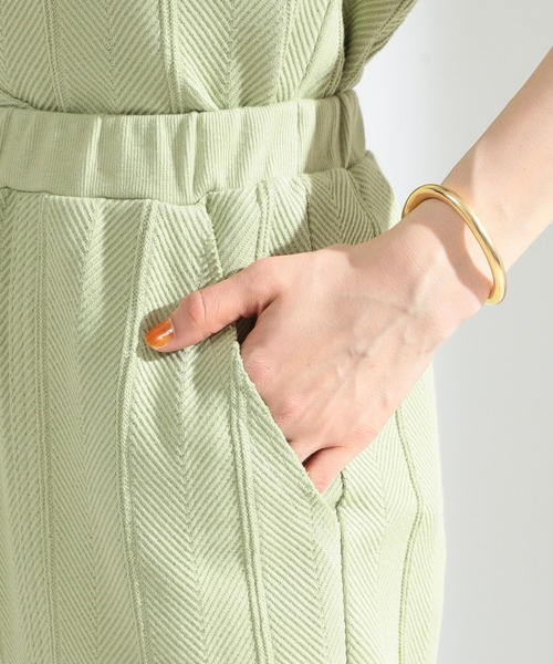 Ray BEAMS（レイビームス）の「Ray BEAMS / ヘリンボーン フレア パンツ（その他パンツ・レディース・ライトグリーン/オフホワイト/ブラック・1/0）」の5枚目の写真