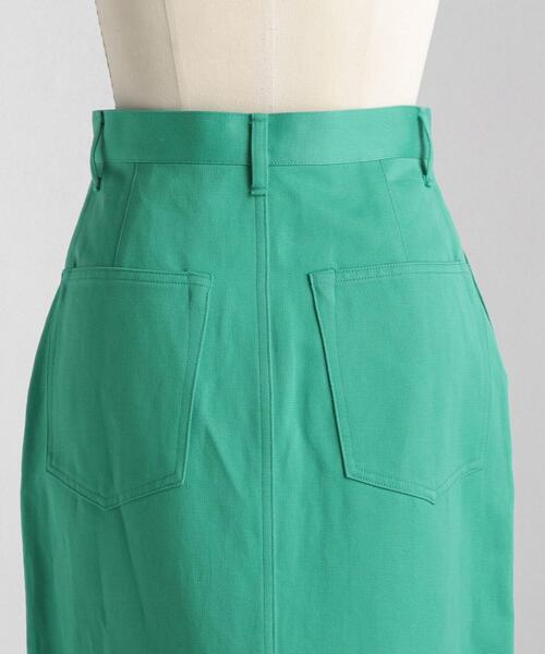 LOEFF（ロエフ）の「＜LOEFF（ロエフ）＞ C/L カラーデニム タイトスカート（デニムスカート・レディース・ホワイト/ケリー・0/1）」の7枚目の写真