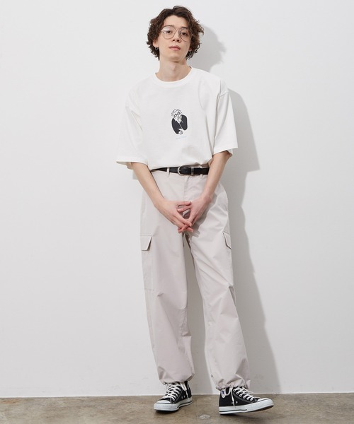 JUNRED（ジュンレッド）の「ミリタリーライトカーゴパンツ（カーゴパンツ・メンズ・オフホワイト/ブラック・S/M/L）」の8枚目の写真