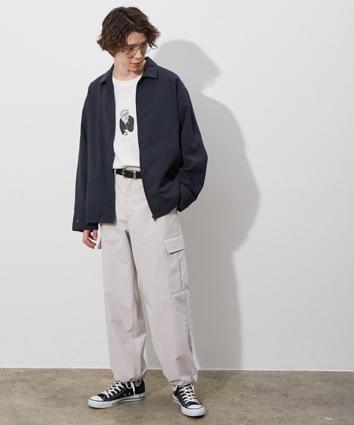 JUNRED（ジュンレッド）の「ミリタリーライトカーゴパンツ（カーゴパンツ・メンズ・オフホワイト/ブラック・S/M/L）」の10枚目の写真