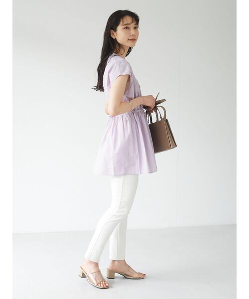 Sugar spoon（シュガースプーン）の「・SUGAR SPOON スカラップレースチュニック＊（Tシャツ/カットソー・レディース・ラベンダー/ブラック/ピンク/オフホワイト・FREE）」の9枚目の写真