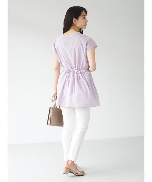 Sugar spoon（シュガースプーン）の「・SUGAR SPOON スカラップレースチュニック＊（Tシャツ/カットソー・レディース・ラベンダー/ブラック/ピンク/オフホワイト・FREE）」の10枚目の写真