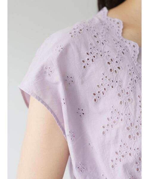 Sugar spoon（シュガースプーン）の「・SUGAR SPOON スカラップレースチュニック＊（Tシャツ/カットソー・レディース・ラベンダー/ブラック/ピンク/オフホワイト・FREE）」の15枚目の写真