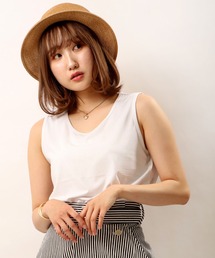 je crois soi 接触冷感UVカット加工 ノースリーブカットソー