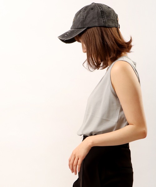 FUNALIVE（ファンアライブ）の「je crois soi 接触冷感UVカット加工 ノースリーブカットソー（Tシャツ/カットソー・レディース・オフホワイト/ブラック/ブルー/レッド/オレンジ/グレー・FREE）」の19枚目の写真