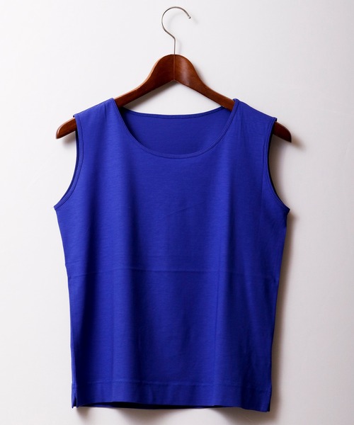 FUNALIVE（ファンアライブ）の「je crois soi 接触冷感UVカット加工 ノースリーブカットソー（Tシャツ/カットソー・レディース・オフホワイト/ブラック/ブルー/レッド/オレンジ/グレー・FREE）」の22枚目の写真