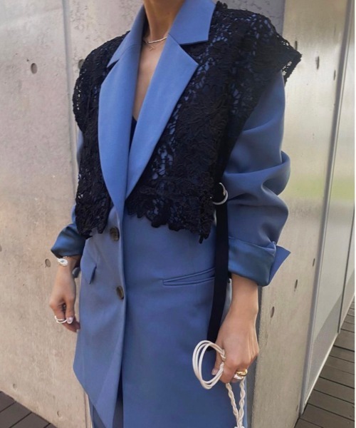 Ameri（アメリ）の「ACCESSORY LACE VEST（ベスト・レディース・ホワイト/ブラック・FREE）」の15枚目の写真