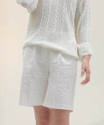 Mayree | 【Korea Select】タックワイドハーフパンツ(チノパンツ)