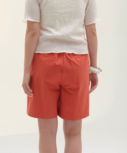 Mayree（メイリー）の「【Korea Select】タックワイドハーフパンツ（チノパンツ・レディース・レンガ/ライトベージュ/ホワイト・FREE）」の7枚目の写真