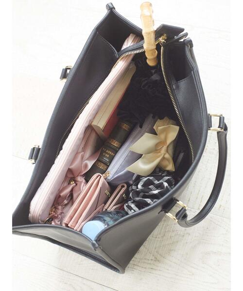 Maison de FLEUR（メゾンドフルール）の「ワイドトートバッグ（トートバッグ・レディース・ブラック/ベージュ・FREE）」の6枚目の写真