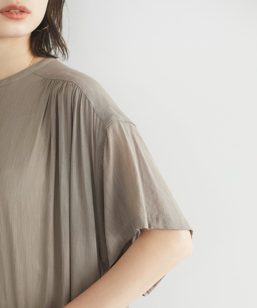 バックプリーツエアリー半袖ワンピース シャツワンピース Craft Boutique クラフトスタンダードブティック のファッション Craft Standard Standard セール