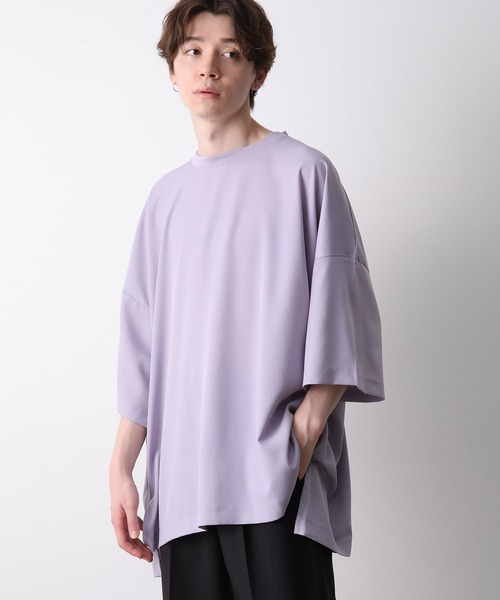 JUNRED（ジュンレッド）の「ドレープオーバーカットプルオーバー（Tシャツ/カットソー・メンズ・グレー/パープル・M/L）」の2枚目の写真