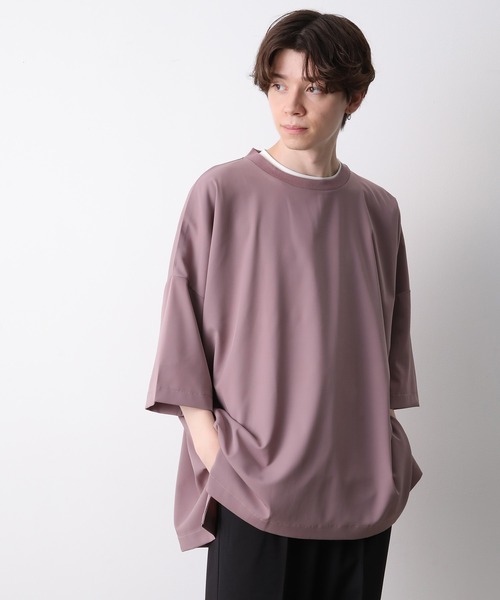 JUNRED（ジュンレッド）の「ドレープオーバーカットプルオーバー（Tシャツ/カットソー・メンズ・グレー/パープル・M/L）」の5枚目の写真