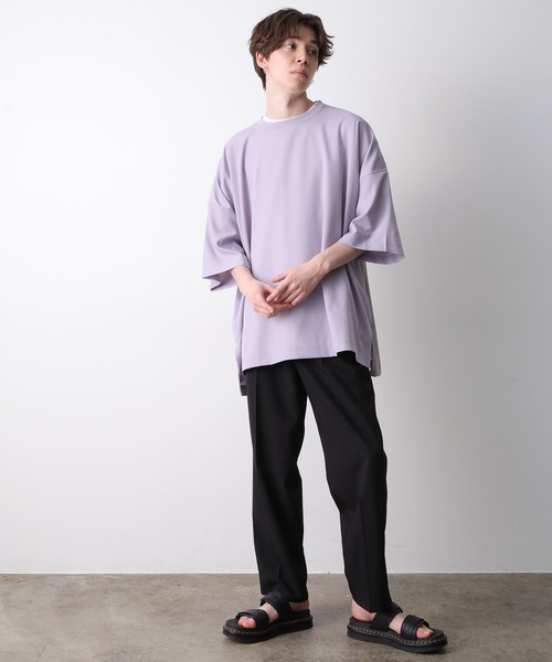 JUNRED（ジュンレッド）の「ドレープオーバーカットプルオーバー（Tシャツ/カットソー・メンズ・グレー/パープル・M/L）」の9枚目の写真