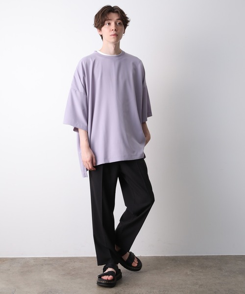 JUNRED（ジュンレッド）の「ドレープオーバーカットプルオーバー（Tシャツ/カットソー・メンズ・グレー/パープル・M/L）」の3枚目の写真