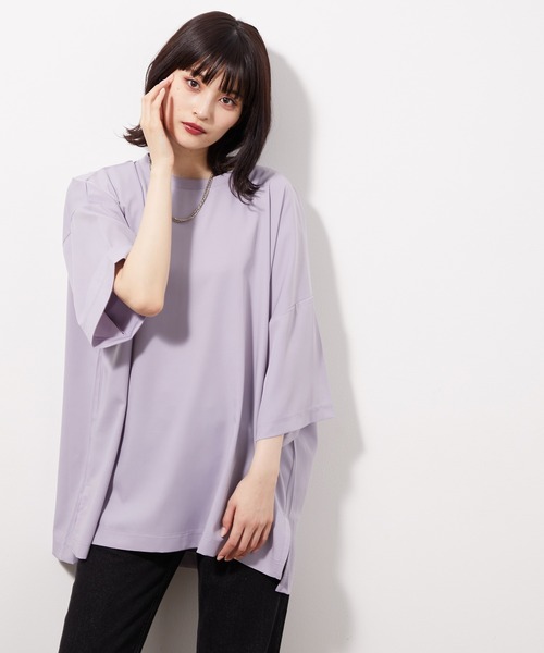 JUNRED（ジュンレッド）の「ドレープオーバーカットプルオーバー（Tシャツ/カットソー・メンズ・グレー/パープル・M/L）」の18枚目の写真