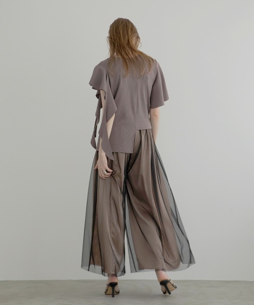 MIELI INVARIANT チュールレイヤーワイドパンツ m31366195361_1.jpg?1709554917