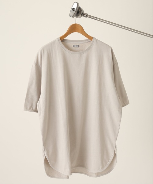 JOURNAL STANDARD relume（ジャーナルスタンダード　レリューム）の「レイヤードスリットTシャツ[無地T/オーバーサイズ][ユニセックス対応]（Tシャツ/カットソー・メンズ・ホワイト/ベージュ/グレー/オフホワイト/ダークネイビー/ネイビー系・S/M/L）」の4枚目の写真