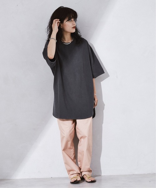 JOURNAL STANDARD relume（ジャーナルスタンダード　レリューム）の「レイヤードスリットTシャツ[無地T/オーバーサイズ][ユニセックス対応]（Tシャツ/カットソー・メンズ・ホワイト/ベージュ/グレー/オフホワイト/ダークネイビー/ネイビー系・S/M/L）」の17枚目の写真