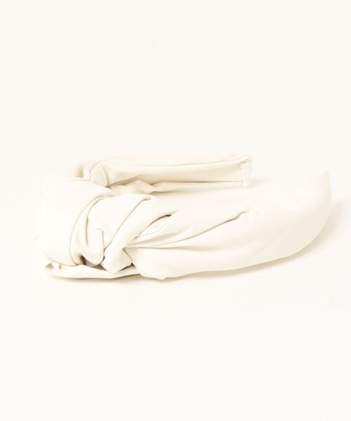 ADAM ET ROPE'（アダムエロペ）の「【MARZOLINE MILANO】Knot Eco Leather Headband（カチューシャ・レディース・ホワイト・M）」の2枚目の写真