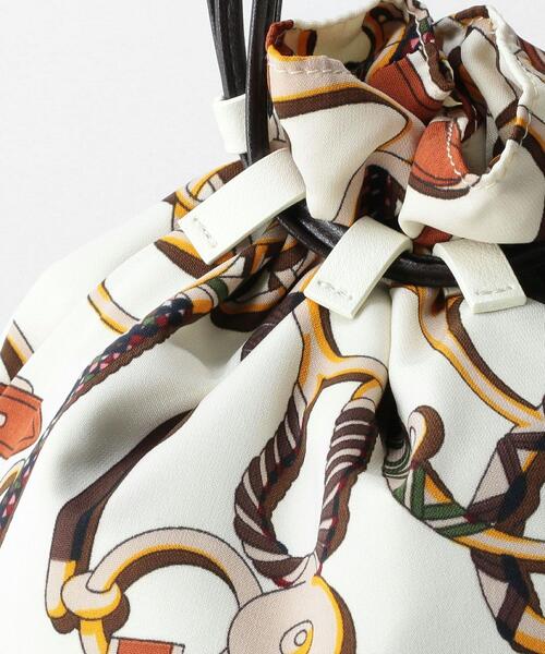 green label relaxing（グリーンレーベルリラクシング）の「＜Et/clo(エックロ)＞ドロスト 2WAY 巾着 ショルダー バッグ（ショルダーバッグ・レディース・ダークブラウン/オフホワイト・FREE）」の12枚目の写真