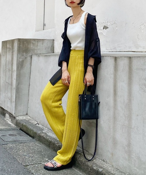 PAGEBOY（ページボーイ）の「アソートシアーBIGシャツ（シャツ/ブラウス・レディース・ブラック/ブラック系その他/イエロー系その他/グレイッシュベージュ・FREE）」の7枚目の写真