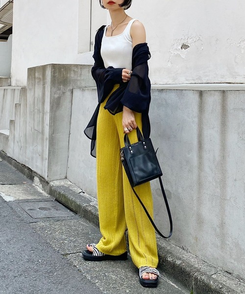 PAGEBOY（ページボーイ）の「アソートシアーBIGシャツ（シャツ/ブラウス・レディース・ブラック/ブラック系その他/イエロー系その他/グレイッシュベージュ・FREE）」の10枚目の写真