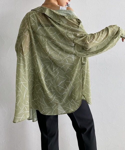 PAGEBOY（ページボーイ）の「アソートシアーBIGシャツ（シャツ/ブラウス・レディース・ブラック/ブラック系その他/イエロー系その他/グレイッシュベージュ・FREE）」の21枚目の写真