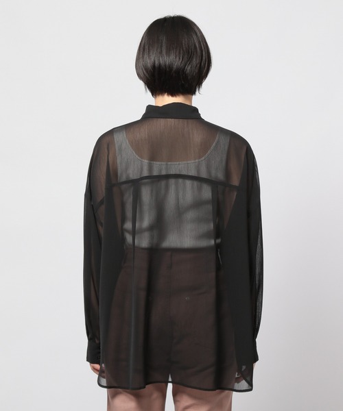 PAGEBOY（ページボーイ）の「アソートシアーBIGシャツ（シャツ/ブラウス・レディース・ブラック/ブラック系その他/イエロー系その他/グレイッシュベージュ・FREE）」の17枚目の写真