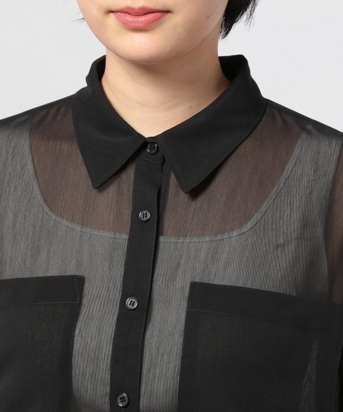 PAGEBOY（ページボーイ）の「アソートシアーBIGシャツ（シャツ/ブラウス・レディース・ブラック/ブラック系その他/イエロー系その他/グレイッシュベージュ・FREE）」の20枚目の写真