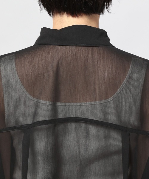 PAGEBOY（ページボーイ）の「アソートシアーBIGシャツ（シャツ/ブラウス・レディース・ブラック/ブラック系その他/イエロー系その他/グレイッシュベージュ・FREE）」の6枚目の写真