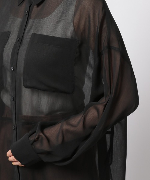 PAGEBOY（ページボーイ）の「アソートシアーBIGシャツ（シャツ/ブラウス・レディース・ブラック/ブラック系その他/イエロー系その他/グレイッシュベージュ・FREE）」の22枚目の写真