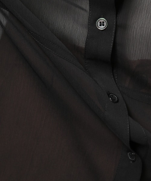 PAGEBOY（ページボーイ）の「アソートシアーBIGシャツ（シャツ/ブラウス・レディース・ブラック/ブラック系その他/イエロー系その他/グレイッシュベージュ・FREE）」の12枚目の写真