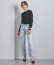 マディソンブルー MADISON BLUE セルビッチ裾ロゴ ストレートデニム マディソンブルー MADISON BLUE セルビッチ裾ロゴ ストレート