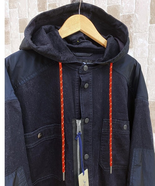 DIESEL（ディーゼル）の「JOGG JEANS デニムファブリック切替モッズコート「D-SIMILAR」（モッズコート・メンズ・ネイビー・L）」の4枚目の写真