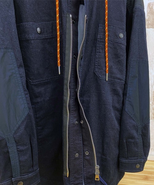 DIESEL（ディーゼル）の「JOGG JEANS デニムファブリック切替モッズコート「D-SIMILAR」（モッズコート・メンズ・ネイビー・L）」の5枚目の写真