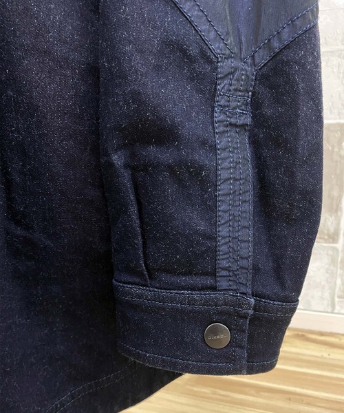 DIESEL（ディーゼル）の「JOGG JEANS デニムファブリック切替モッズコート「D-SIMILAR」（モッズコート・メンズ・ネイビー・L）」の7枚目の写真