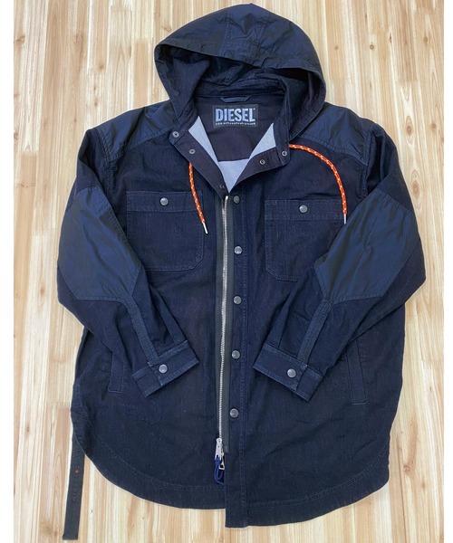 DIESEL（ディーゼル）の「JOGG JEANS デニムファブリック切替モッズコート「D-SIMILAR」（モッズコート・メンズ・ネイビー・L）」の10枚目の写真