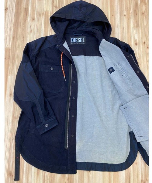 DIESEL（ディーゼル）の「JOGG JEANS デニムファブリック切替モッズコート「D-SIMILAR」（モッズコート・メンズ・ネイビー・L）」の11枚目の写真