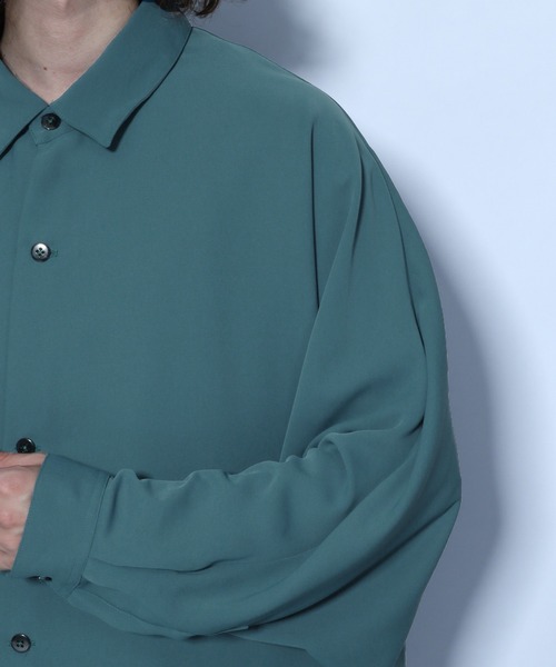 HARE（ハレ）の「ドルマンBIGシャツLS(HARE)（シャツ/ブラウス・メンズ・ライトグレー/ブラック/ブラウン/グリーン・FREE）」の14枚目の写真