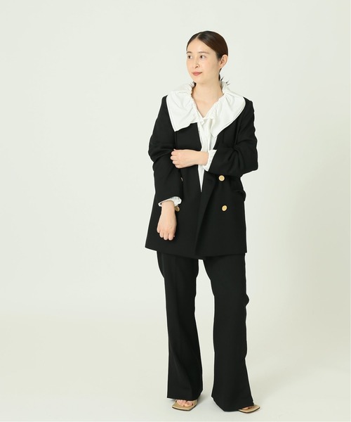 JOURNAL STANDARD L'ESSAGEノーカラーキンボタンジャケット journal standard L'essage（ジャーナルスタンダードレサージュ）の