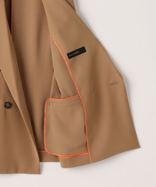 NOLLEY’S(ノーリーズ)の「バックサテンツイルウォッシャブルダブルジャケット(テーラードジャケット・レディース・ブラック/キャメル・36/38)」の15枚目の写真